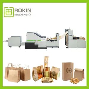 Bags Machine Paper Paper Sewing Machine Bag Speed High Origin China Long 260-530mm Material Paper Weight 8500 Kgs Width 130-330mm - Wenzhou Rokin Machinery Co., Ltd - China