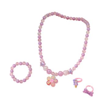 Fashion Jewelry Children's Necklace Princess Decorative Beaded Bracelet Set - YIWU JINYE IMPORT AND EXPORT CO., LTD - China