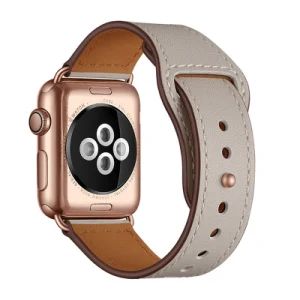 New Design High Quality Real Leather Smart Watch Bands Apple Watch Straps 38mm 42mm - Foshan Ringnok Leather Industry Co., Ltd. - China