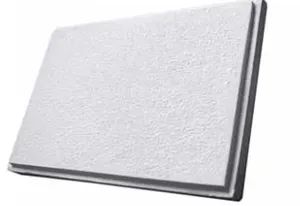 Glass Wool Ceiling Tiles Tegular Edges 595*595 High Density Origin China Shape Square Eco-Friendly E1 HS Code 70198090 Size - Hebei Liangpeng New Material Co., Ltd. - China