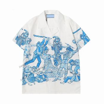 Mens Shirt Custom Print Embroidery Short Sleeves Shirts - Jiangxi Pudala Trading Co., Ltd. - China