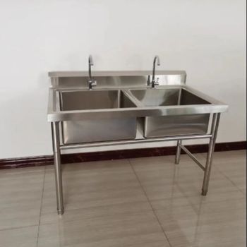 Stainless Steel Wash Basin Brand Parryware Type Double Bowl Shape Rectangular Wash Basin Type Table Top Basin Country of Origin Made in - SAS Bakery Equipments - India