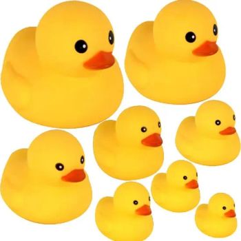 PVC Rubber Duck Shaped Bathtub Bath Toys with Pattern Designs - Quanzhou Huangbo Import and Export Co., Ltd - China