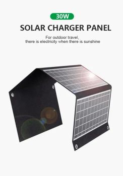 Good Quality Monocrystalline Solar Panel 30W Flexible Outdoor Scenes Foldable Solar Panel for Hiking Camping Mobile Phone Cell - Shenzhen TopSuny Solar Energy LLC - China