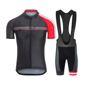 Wholesale Team Cycling Clothing Silicone Cushion Suspender Trousers Men Cycling Wear - Xiamen Crownway Apparel Co., Ltd. - China