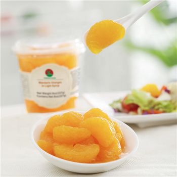 8oz Canned Goods Mandarin Oranges in Pear Juice in Plastic Cup - Zhejiang Fomdas Foods Co., Ltd. - China
