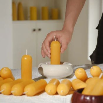Premium Long Burning Time Unscented Natural Yellow for Home Decor Gift Dining Table Christmas Event Beeswax Pillar Candles - Shijiazhuang Tabo Candles Sales Co., Ltd. - China