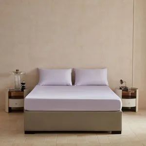 300tc Lyocell Bamboo Fiber Hotel Home Textile Bedding Class a Infant-Grade Natural Antibacterial Single Product Fitted Sheet Twin Full Queen King Bed Sheets - Chengdu Molee Textile Co., Ltd. - China