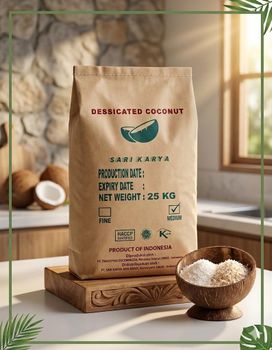 Desiccated Coconut High Fat Fine /Medium Grade Shelf Life 12 Months Fat Content Min. 65%% Origin Asia, Indonesia Moisture Content Max. 3%% - Sari Karya - Indonesia