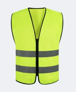 Printed Yellow Word Reflective Clothing Zipper Engineering Duty Vest - Ningbo Chowey Police Equipment Co., Ltd. - China