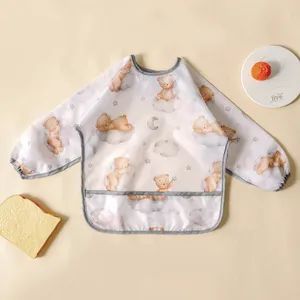 Long Sleeve Baby Feeding Bibs Cartoon Printed Bibs for Kids Eating - Zhejiang Gangju Import & Export Co., Ltd - China