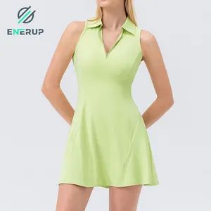 Lapel One Piece Tennis Dress Slim Fit Running Wear Pickleball Paddle Padel Tennis - Harvest SPF Textile Co., Ltd. - China