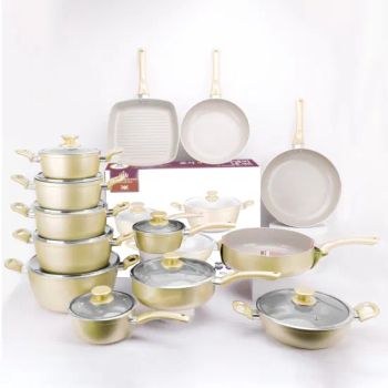2024 Canton Fair New Design 4 22PCS Forged Aluminum Cookware Set Luxury Nonstick Pan and Pot Sets - Hangzhou Qiyu Trading Co., Ltd. - China