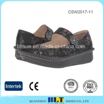 Alegria Comfortable Rubber Outsole Dansko Clogs Shoes MOQ 50 Toe Round Ship by Sea Trademark BLT Insole Leather Origin Quanzhou - QUANZHOU JINJIANG NEW BLT SHOES CO.,LTD - China