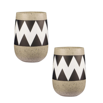 CERAMIC FLOWER POTS & PLANTERS Signature White Brown Marbled Color Painting FLOOR VASE for Flower Shine OEM/ODM Made in VIetnam - HIETA GARDEN COMPANY LIMITED - Vietnam