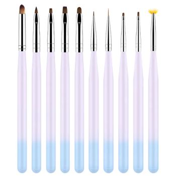 Multifunction Purple Color Nail Brush Set MOQ 10PCS OEM Welcomed Trademark GUYO Material Nylon Size Customized Sample - Nanchang GuYo Cosmetics Co., Ltd. - China