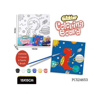 DIY Kids Dinosaur Painting Canvas 15x15cm 1Y MOQ100 15D Qty 192 PCS Cbm 0.09cbm Age >6 Years Material Canvas Trademark nothing - Pretty Coast Plastic Toys Co., Ltd - China