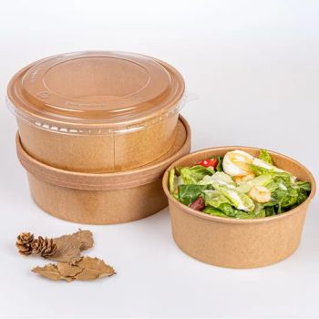 High Quality Take Away Kraft Food Container Disposable Paper Packaging Bowl for Chicken Salad - Taizhou Jiashun Commodity Co., Ltd. - China