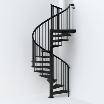Mild Steel Spiral Stairs, For Home, 10 Feet Step Height 1 Feet Material Mild Steel Size/Dimension 10 feet Usage/Application - A3 Enterprises - India