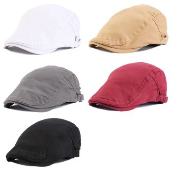 Daily Wear News Boy Hats Men Flat Cap Cotton Adjustable Size Breathable Irish Cabbie IVY Driving Hunting Hat Beret Cap - Market Union Co. Ltd. - China