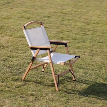 Luxury Beech Solid Wood Packable Camping Chairs with Armrest - Ningbo Haishu Mango Import & Export Co., Ltd. - China