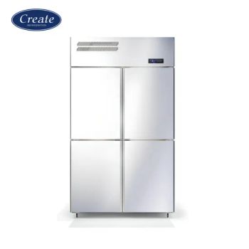 Kitchen Commercial Vertical Four-Door Refrigerator Display Case Stainless Steel Refrigeration Equipment - Shandong Create Refrigeration Co., Ltd. - China