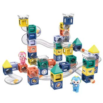 Montessori Magnet Marble Run DIY Magnetic Building Block Orbital Track Toys Set Colorful 3D Light up Magnetic Tiles Block Toys - Shantou Tango Tech Co., Ltd. - China