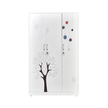 Household Hanging Wardrobe Clothes Storage Cabinet Apartment Locker Steel Home Furniture - Shandong Shangzhi Furniture Co., Ltd. - China
