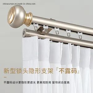 Roman Curtain Rod Adjustable Double Long Spiral Head Roman Rod Curtain Rods - Guangdong Keshang Curtain Products Co., Ltd - China