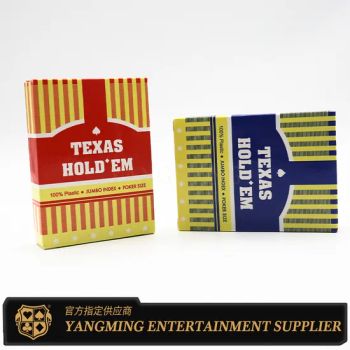 Red Blue 100% PVC Plastic Poker Cards Texas Hold'em Club Playing Cards - Guangzhou Yangming Entertainment Products Co., LTD - China