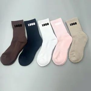 OEM High Quality Logo Cotton Design Athletic Unisex Breathable Jacquard Print Knitted Men Women Custom Cushion Crew Designer Sport - Zhuji New East Import and Export Co., Ltd. - China
