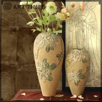 Wall Vase W/Camellia (7008/7009) - Guilin Art Times Manufacture & Co. - China