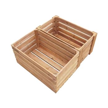 Wholesale Decorative Storage Wooden Crate Box Antique Vintage Recycled Wood Vegetables Fruit Crates Wood Box - ZHONG FA VN HOUSEWARE COMPANY LIMITED - Vietnam