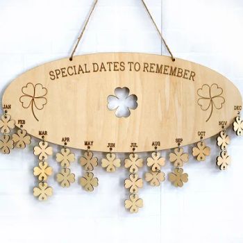 Wooden Crafts Family Birthday Reminder Calendar Board Decorative Birthday Tracker Plaque Wall Hanging - Shenzhen Yjbetter Crafts Co., Ltd. - China