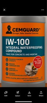 Waterproofing Cement Admixture Model No Ws Model Number Canguard Packaging Size 200 kg Standards Compliance 200 gms Appearance / Colour Red - Bajrang Chemicals Corp - India