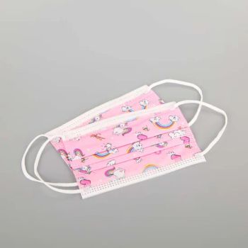 Kids Masks Designer Flat Fold En149 FFP2 Pink Kids Cartoon Disposable Face Masks - Jinhua Jingdi Medical Supplies Co., Ltd. - China