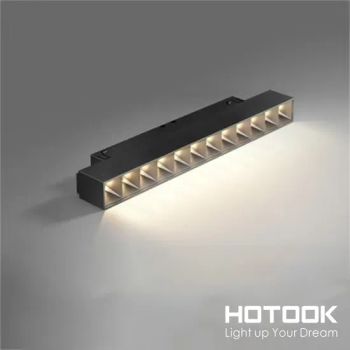 24V Magnetic Track Heads, CCT 3000K-5000K, Linear LED Floodlight Lamp Head for Recessed/Ceiling Track Lighting Systems, Track Light Fixture for Kitchen - SHENZHEN HOTOOK INDUSTRIAL CO LTD - China