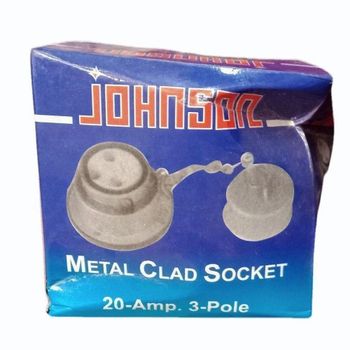 Metal Clad Plugs Socket Brand Johnson No. Of Pole 3 Material Metal Warranty 1 Year Current Rating 20 Amp Pin Type 3 Pin - Aadarsh Electricals - India