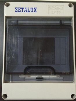 Single Door ABS HT IP 65 Surface Mounted MCB Box Capacity 5 Brand Zetalux Type Single Door Color light grey Number Of Ways - Neeta Electrical - India