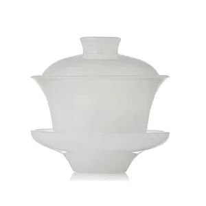 150ml White Jade Glass Tea Cup & Saucers Tea Set Shape Round Style Simple Trademark zzx Color Unicolor Model NO. ZZX152 OEM OEM Welcomed - Hebei Zhuozhongxi Glass Products Co., Ltd. - China