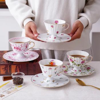 Elegant Vintage Floral Cup and Saucer Set for Afternoon Tea - Chaozhou Fuyingmei Trading Co., Ltd. - China