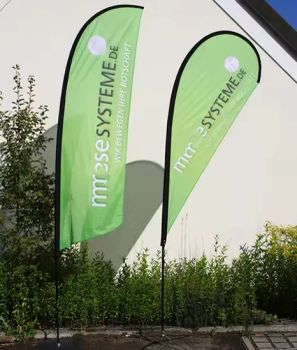 High Quality Polyester Promotional Advertising Custom Logo Printed Outdoor Teardrop Feather Beach Flags and Banners - Hefei Gold Adprintier Image Printing Co., Ltd - China
