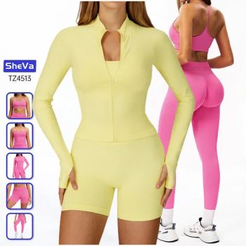Women 5PCS Sexy Seamless Racerback Sports Bra Booty Scrunch Leggings Matching Set Yoga Outfits Workout Sets for Women - Hangzhou Sheva Garment Co., Ltd - China