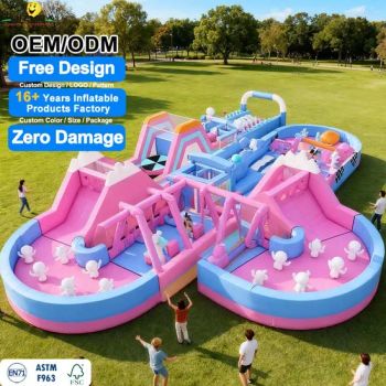 Commercial Inflatable Bounce House Adult Kids Festival Theme Park Bouncer Slide Obstacle Course Fun City Outdoor Playground - Guangzhou Aurora Sports Products Co., Ltd. - China