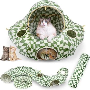 Tent Cat Tunnel Bed for Cats Pet Products with Circle Cushion - Fujian Beyond Furniture Co., Ltd. - China