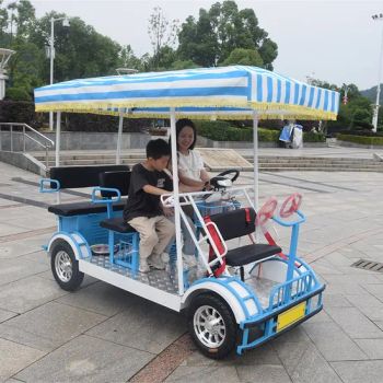 6 Person 4 Wheel Electric Bicycle Tandem Sightseeing Bike Family Electric Car - Changsha Favorite Technology Co., Ltd. - China
