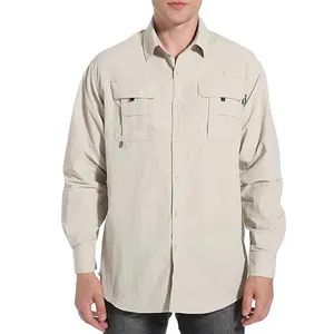 Mens Long Sleeve Fishing Shirts Upf 50+ UV Protection - Ningbo Z & H Foreign Trade Co., Ltd. - China
