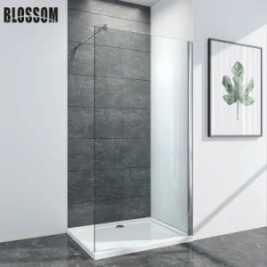 Glass Walk in Frameless Shower Door with SUS Support Bar Trademark OEM HS Code 9406900090 Model NO. BLS-W905 Number of Handles - Hangzhou Blossom Import&Export Co., Ltd. - China