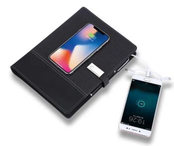 Amazon Top Selling Mobile Power Notebook 8000mAh Custom Logo Business Gift, 5W Wireless Notepad U Disk Multi Function Charging Notebook + USB + Wireless Charger - Changzhou Sitan Imp. and Exp. Co., Ltd. - China