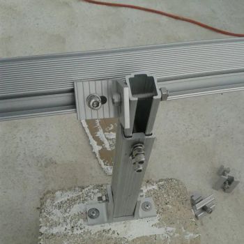 Adjustable Silver/Black Anodized Steel Solar Panel Inclined Installation Bracket for Cement & Flat Roofs Front and Rear Legs - Blue Dolphin (Xiamen) New Energy Co., Ltd. - China